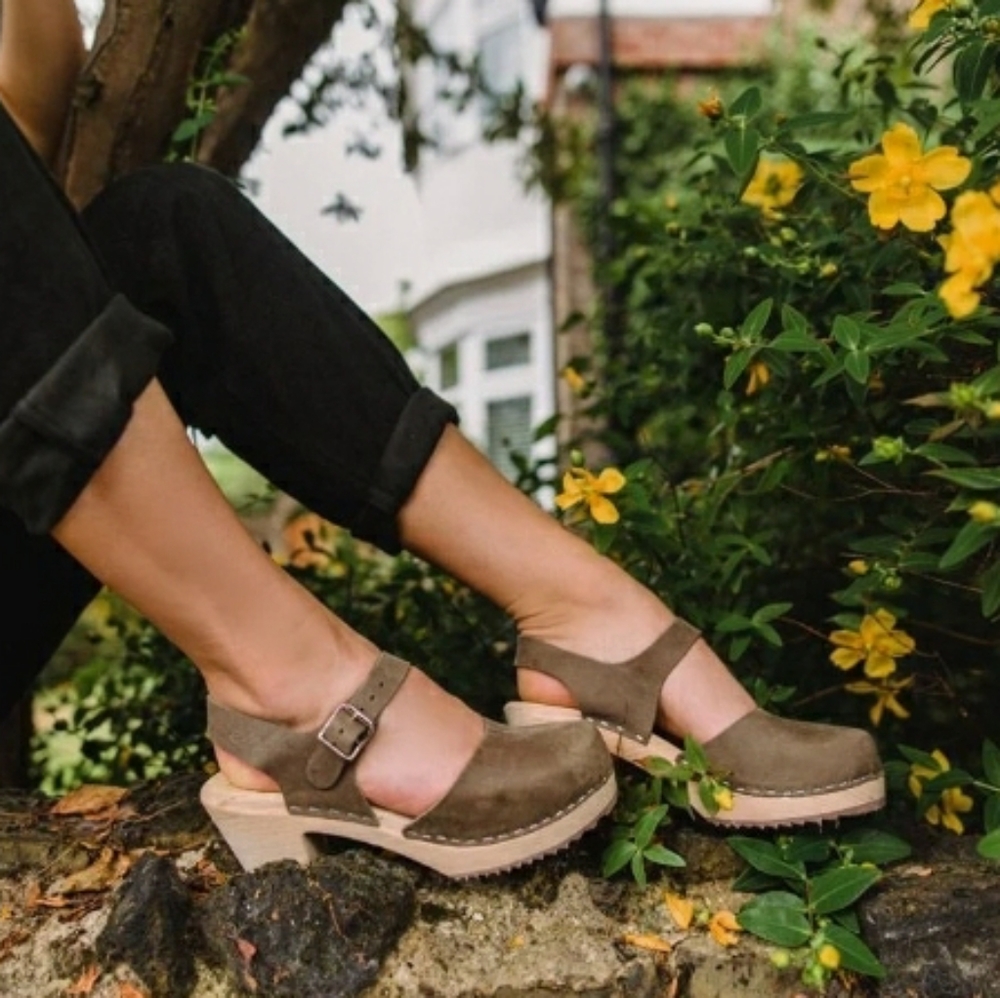 Lottas from stockholm clogs grown oiled nubuck